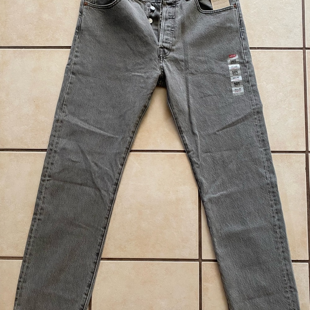 Levi's Gray Straight Jeans Classic Style